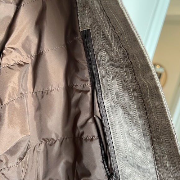 Columbia Omni-Tech Jacket Women Medium Hood Brown Tan Waterproof Ski Parka Coat - Picture 12 of 13